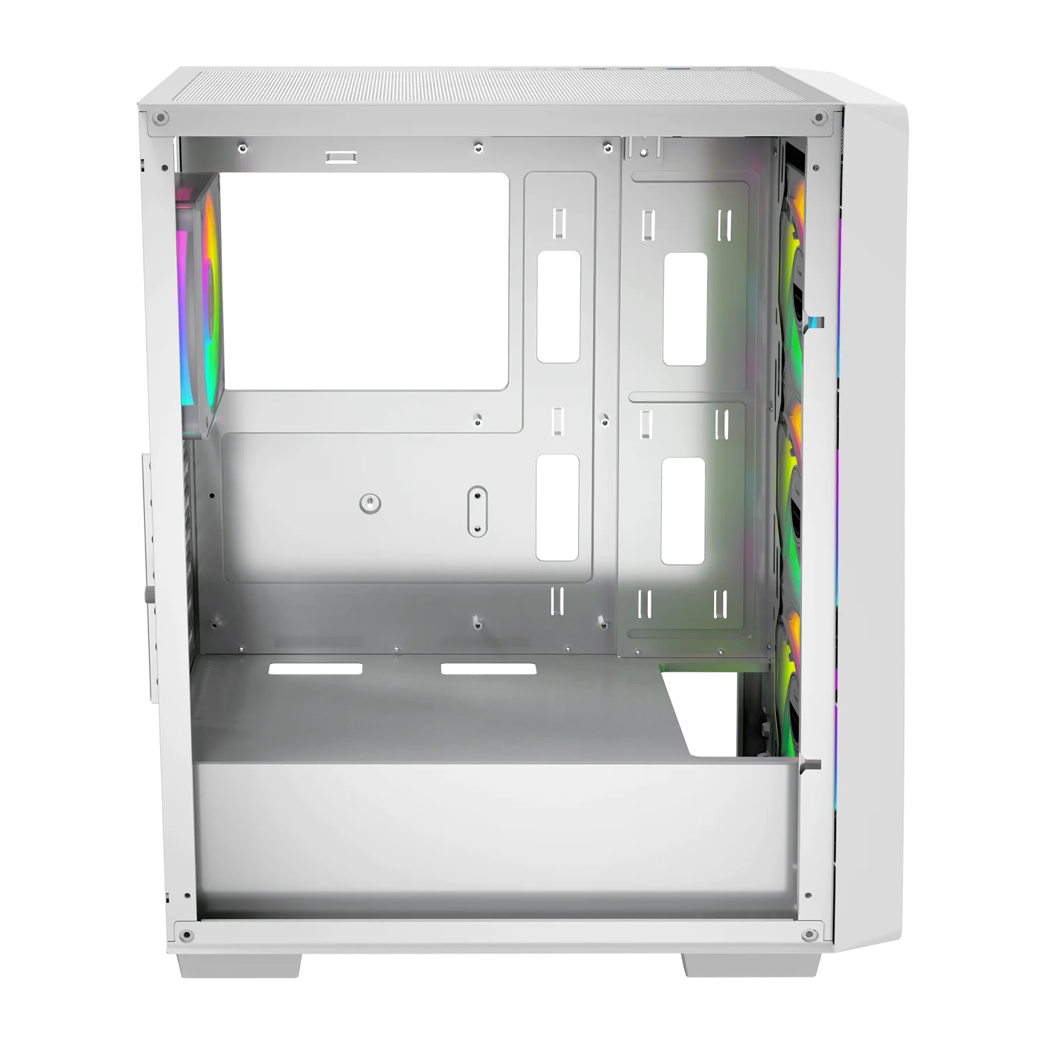 Ocypus Gamma C60 ARGB Mid Tower High Air Flow ATX Case with 4 PWM ARGB Fans- Black | White - Image 6