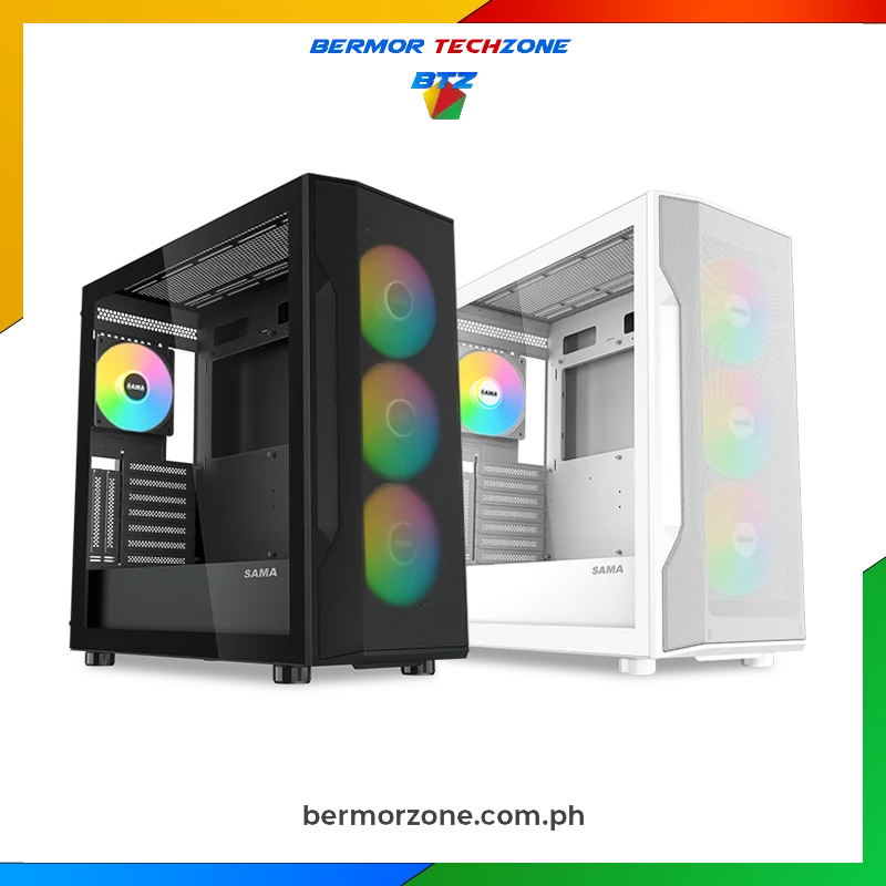 Sama S40 Mid Tower ATX Mesh Panel Chassis - Black | White