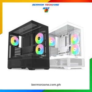 Sama V40 Mid Tower Dual Tempered Glass ATX Chassis - Black | White
