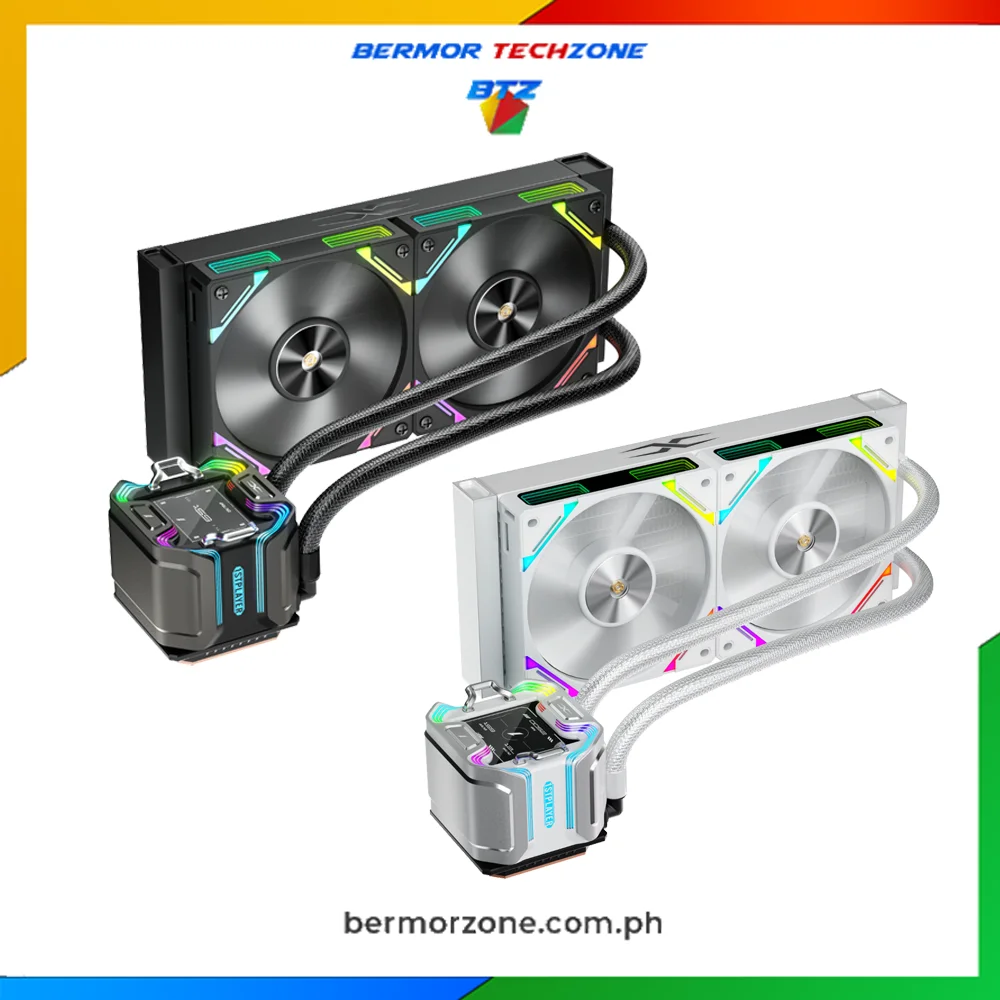 1stPlayer X-Starship X-240 RGB AIO CPU Liquid Cooling System - Black | White