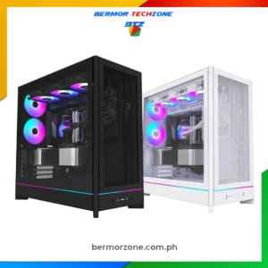 Montech HS01 PRO ATX Reversible PC Case With 5 PWM ARGB Fans - Black | White