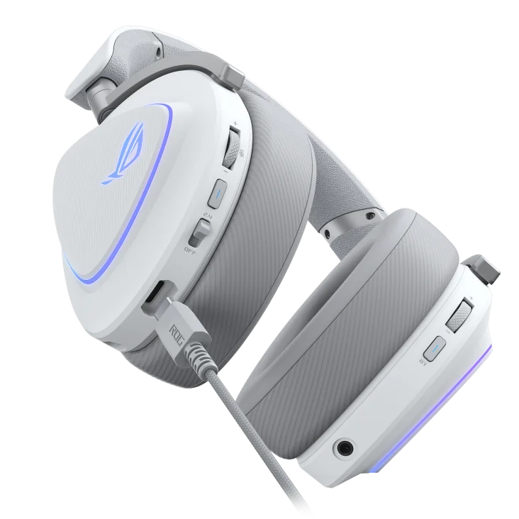 Asus ROG Delta II Tri-Mode Wireless Gaming Headset - White - Image 4