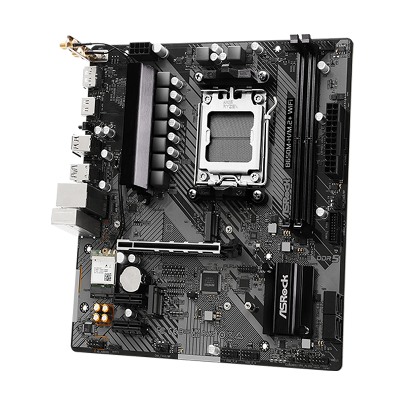 Asrock B650M-H/M.2+ WiFi Micro DDR5 mATX AM5 Motherboard - Image 3