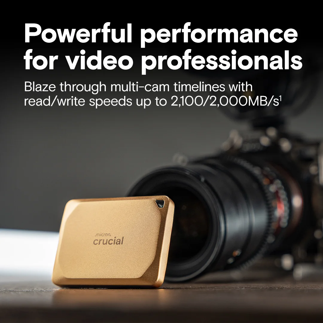Crucial X10 Pro USB 3.2 Portable Gold Solid State Drive - 2TB | 4TB - Image 2
