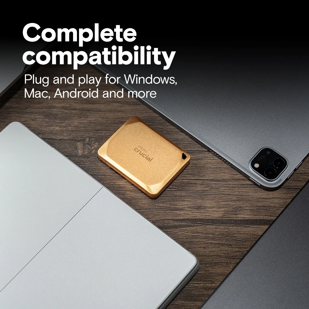Crucial X10 Pro USB 3.2 Portable Gold Solid State Drive - 2TB | 4TB - Image 4