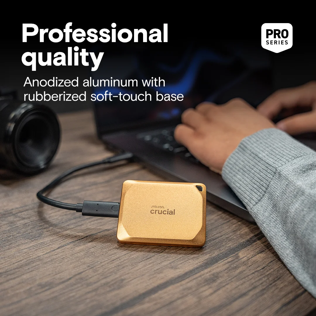 Crucial X10 Pro USB 3.2 Portable Gold Solid State Drive - 2TB | 4TB - Image 3