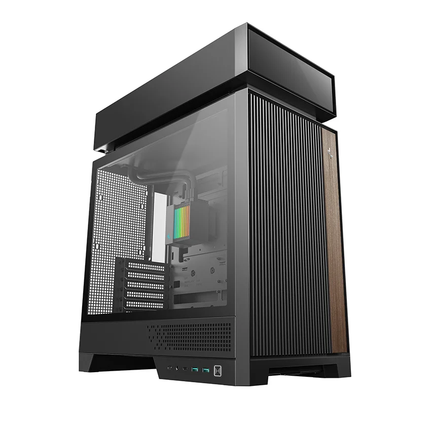 DEEPCOOL CL6600 Hyper-Split Tower Design ATX Case with Pre-installed 360mm ARGB Liquid Cooler - Black | White - Image 4