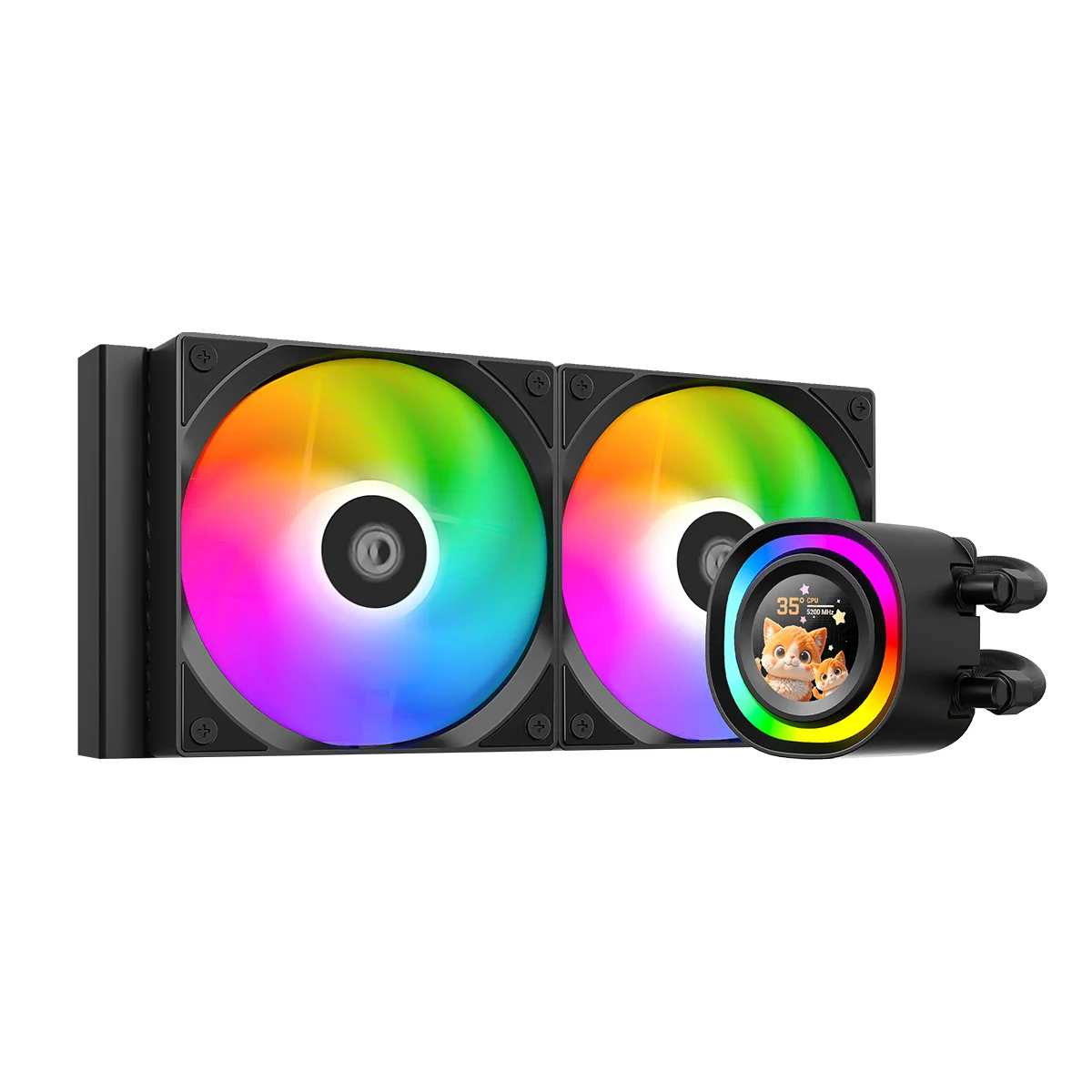 ID-Cooling FX240 LCD 240MM AIO Liquid Cooling System - Black | White - Image 2