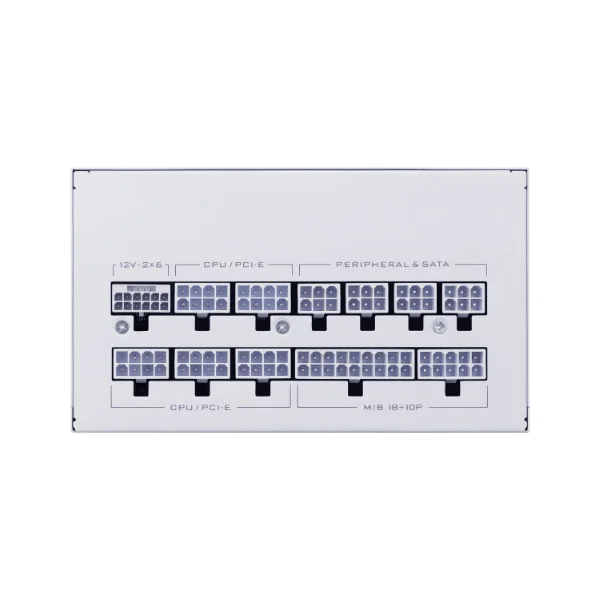 Lian Li SX Platinum 850W | 1000W | 1200W 80 Plus Platinum ATX 3.1 Ready PCIe 5.1 Braided Texture Cable Fully Modular Power Supply - White - Image 4