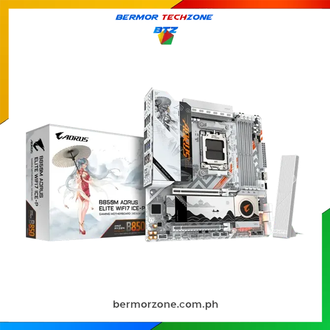 Gigabyte B850M AORUS ELITE WIFI7 ICE-P Micro-ATX AM5 White Motherboard GA-B850M-A-ELT-WF7-ICE-P