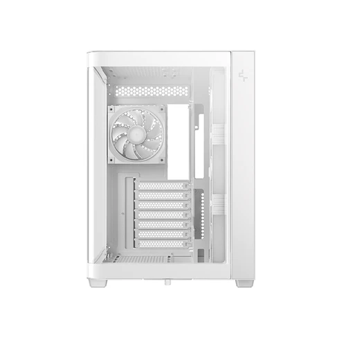 DeepCool CG530U 4F Panoramic Curved Glass Dual Chamber ATX PC Case - White - Image 3