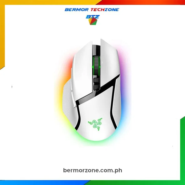 Razer Basilisk V3 Pro White Edition – Ergonomic Wireless Gaming Mouse RZ01-04620200-R3A1