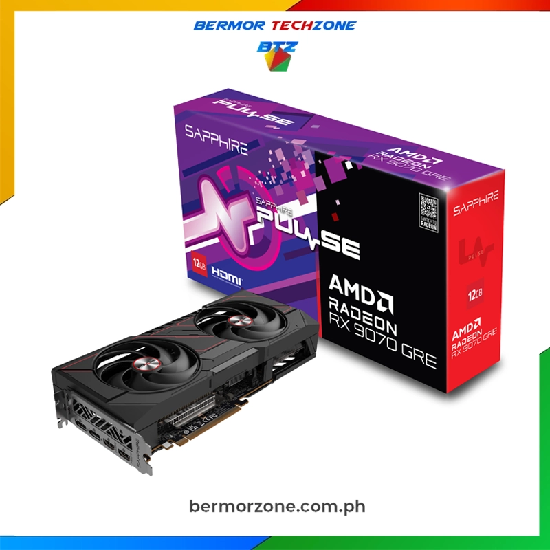 Sapphire PULSE AMD Radeon RX 9070 GRE 12GB Graphics Card SPR-11354-01-20G